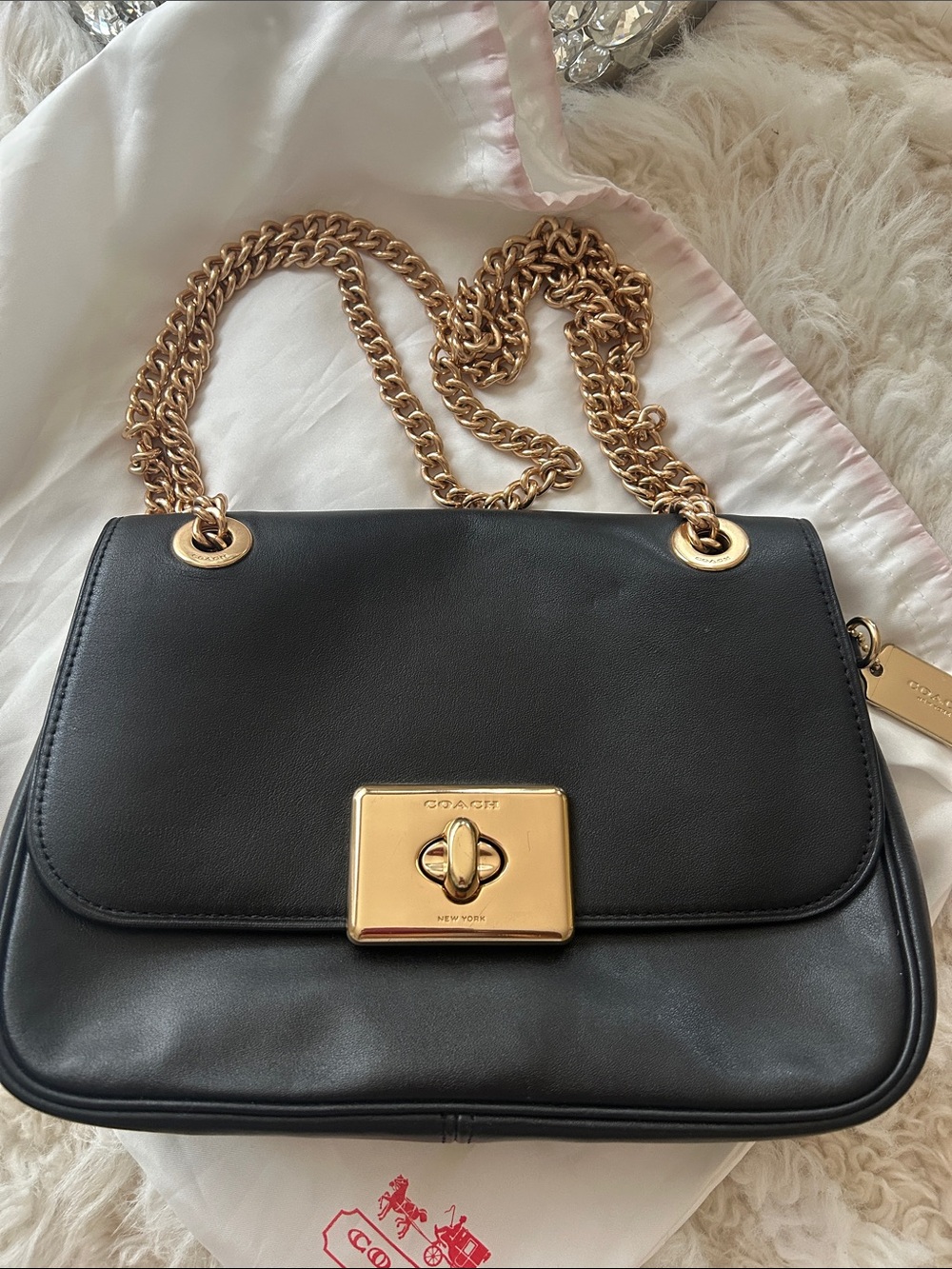 EUC- Like New! Women’s Black Coach Cassidy Chain Crossbody